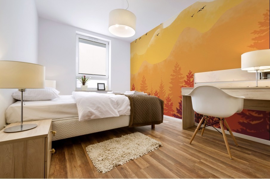 Flat Landscape Mount Mural print