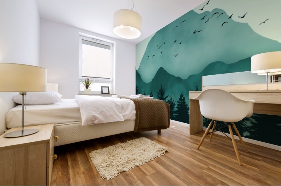 Flat Landscape Mount 2b Mural print