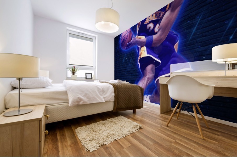 Kobe With Light Blue Mural print