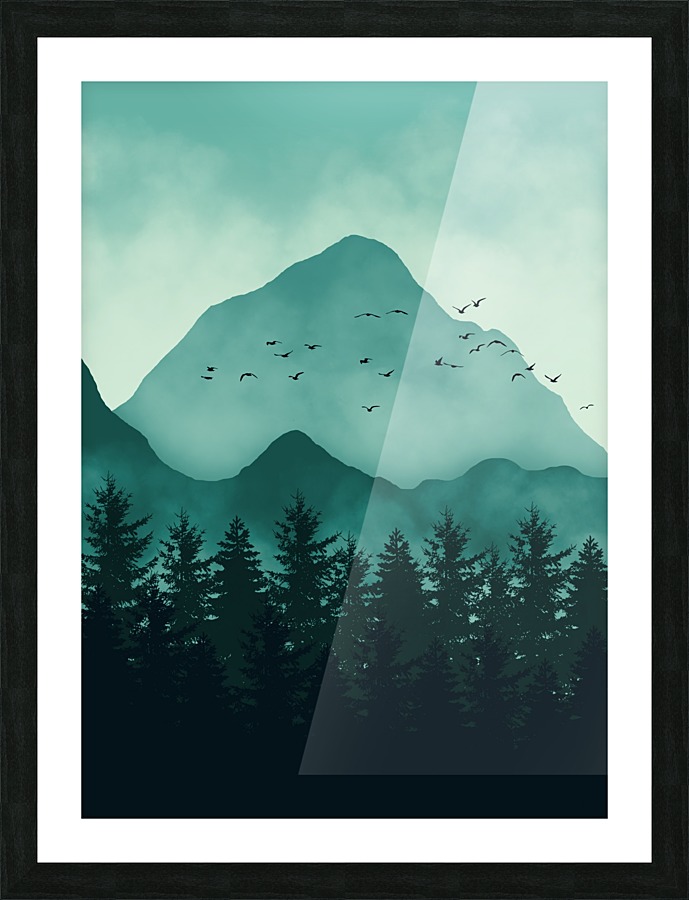 Flat Landscape Mount 2b Picture Frame print