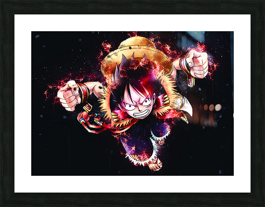 One Piece Luffy Picture Frame print