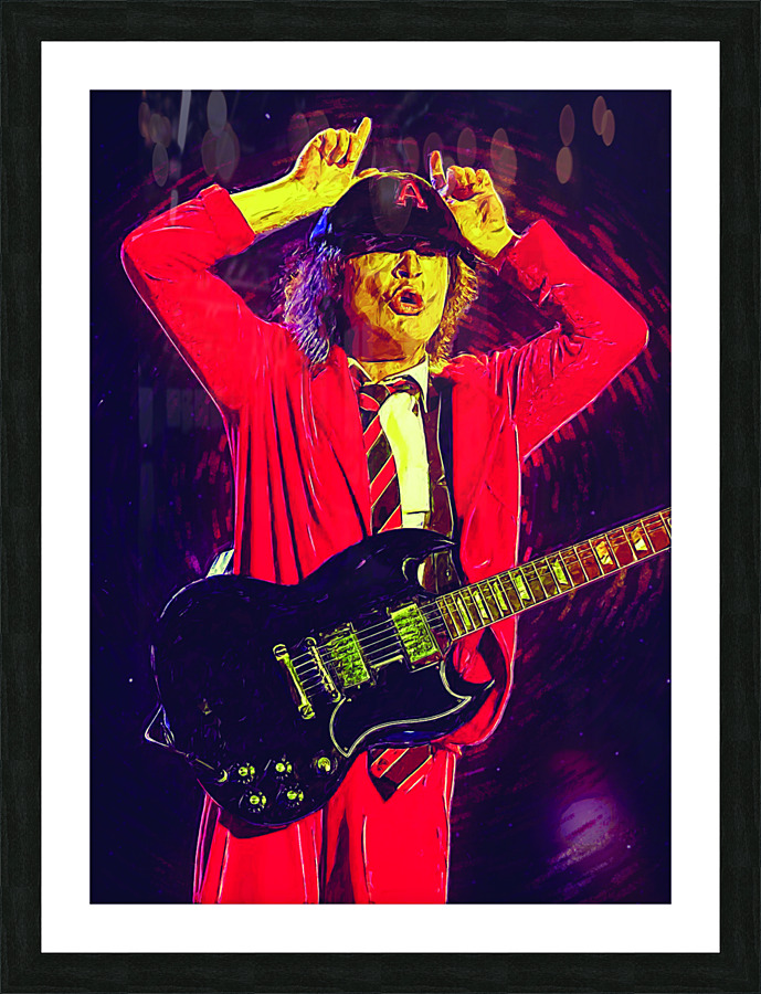 Angus Young Picture Frame print