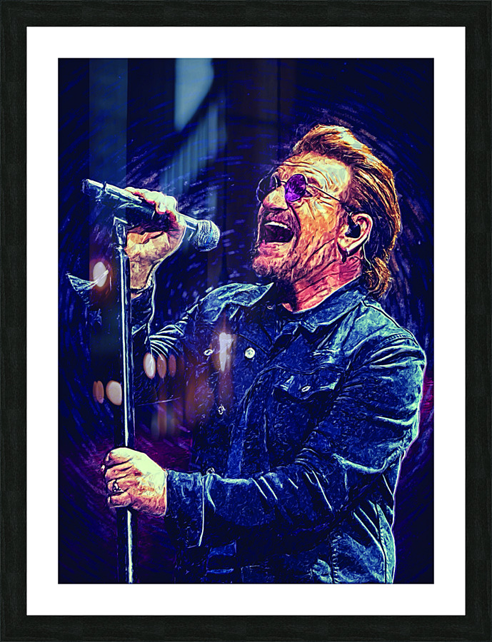 U2 Bono Picture Frame print