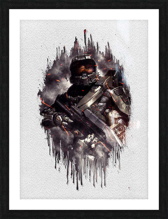 Master Chief    dark Phoenix Picture Frame print