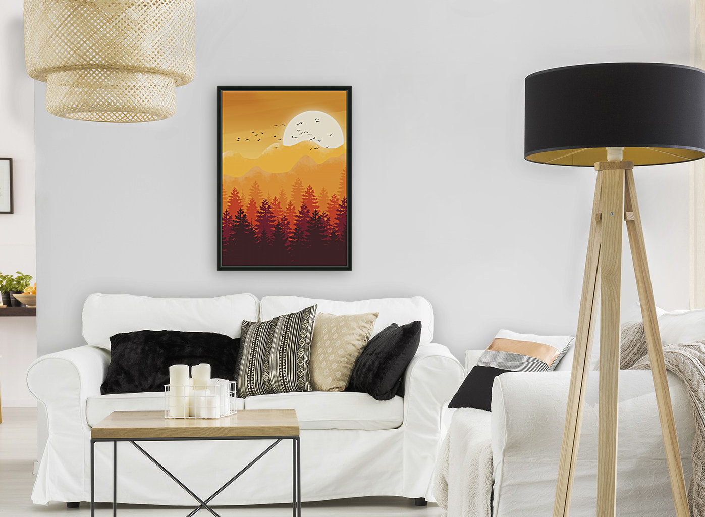 Flat Landscape Mount Reproduction