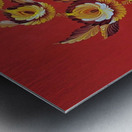 Tetyana Nechyporenko ArtKvitka  -  Crimson Sky  - Petrykivka Style  - Acrylic - 12 x 16  Metal print