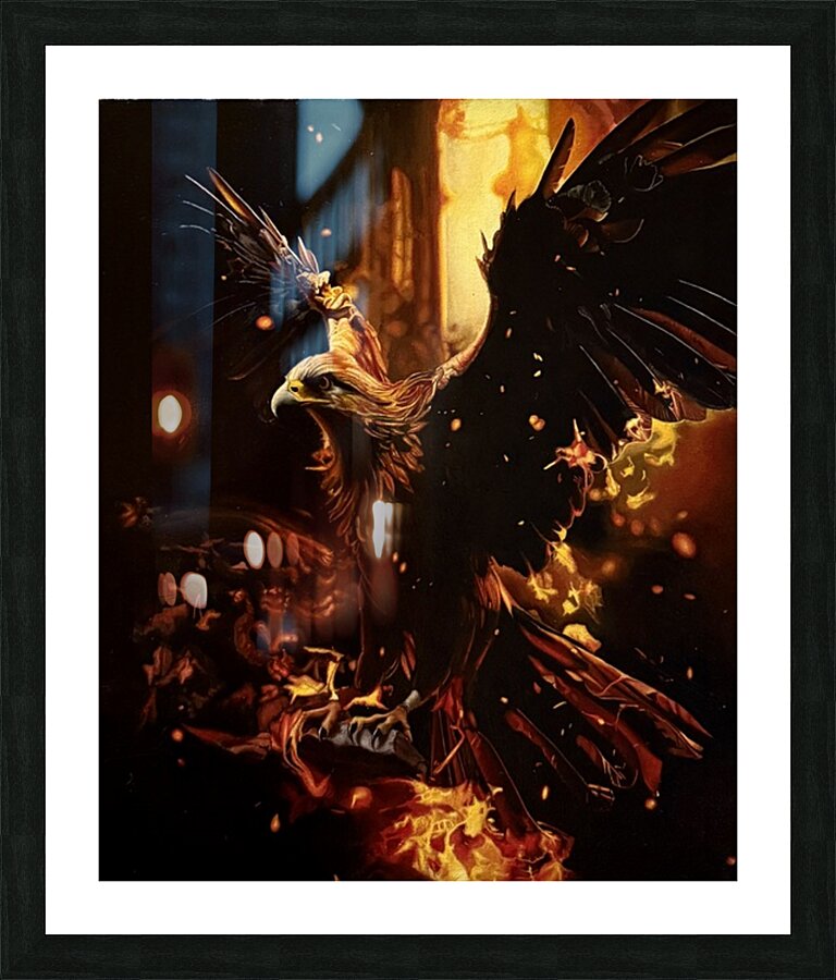 Adonis Kems - A Rising Phoenix  Oil Paintin  24x20 Picture Frame Printing