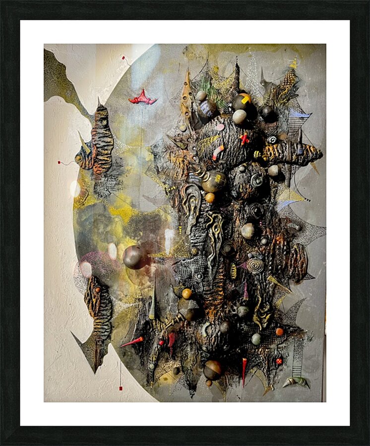 Jun Gueco Cruz  -  Dark Cloud  Mix  Medium  29.5 x 22.5 in Picture Frame Printing