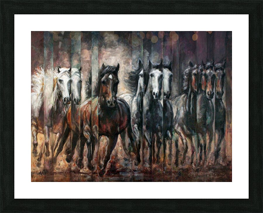 Pierre Eliott  - Epik Oil Painting   30x40x15in. Picture Frame Printing