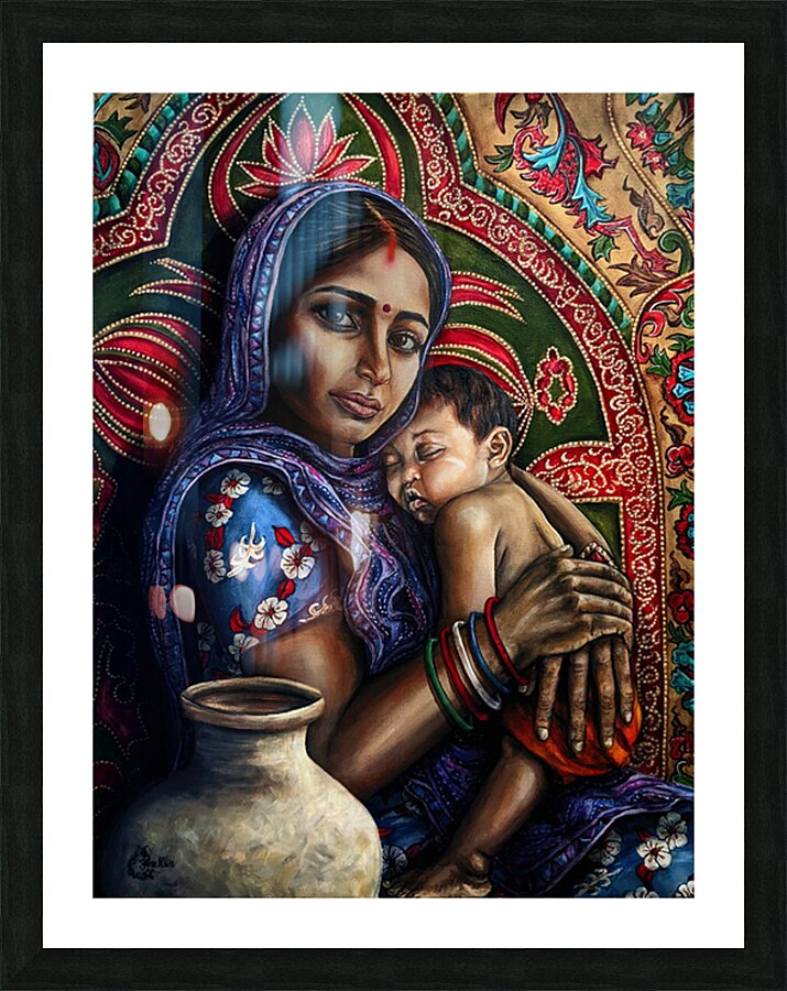 Flora White - Mata Mother  ACRYLIC  18X24 Picture Frame print