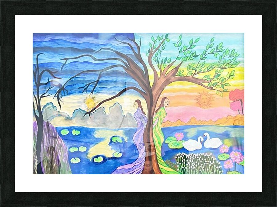 Aishwarya Vachan Shaha   - Emotional Landscape  Acrylic  27x40 Picture Frame Printing