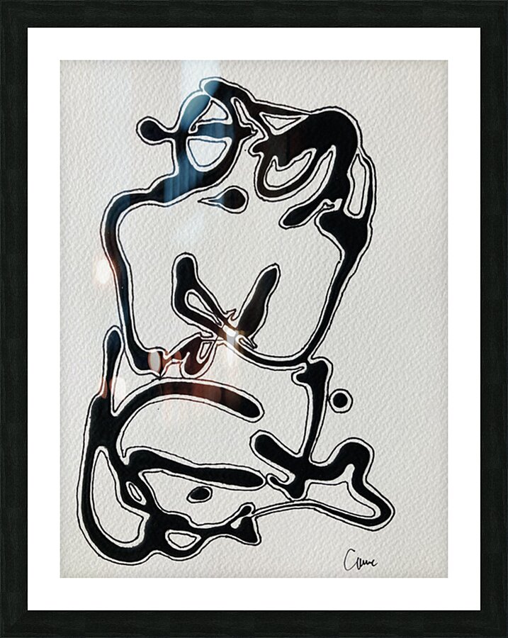 Gillian McConnell  - Lovers - Acrylic - 12”x15” Frame included Picture Frame print