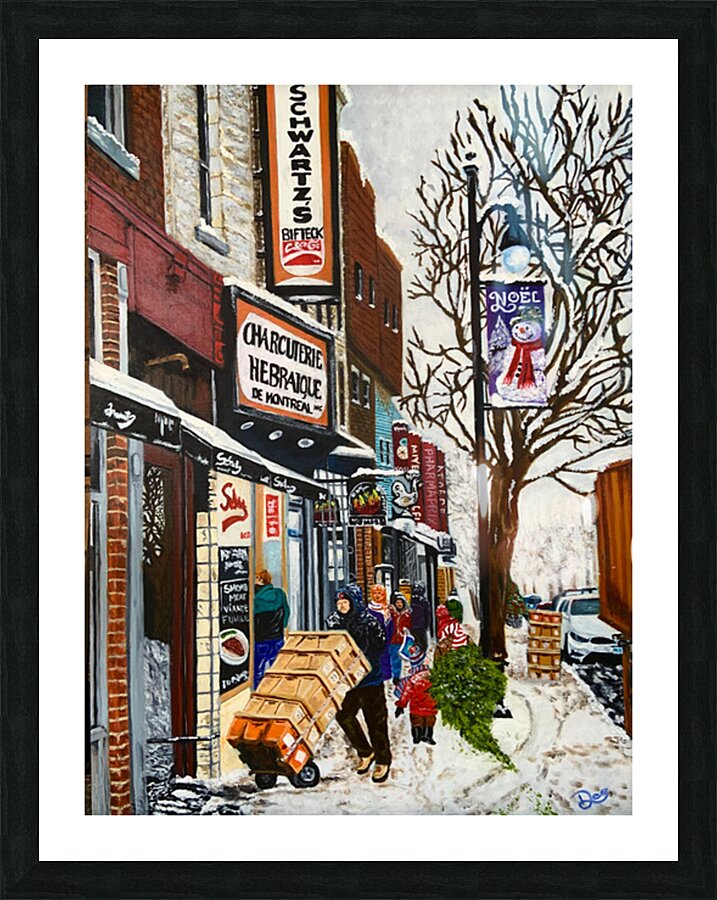 Debbie Underwood   - Schwartzs Deli Montreal - Acrylic - 18 x 14 Picture Frame Printing