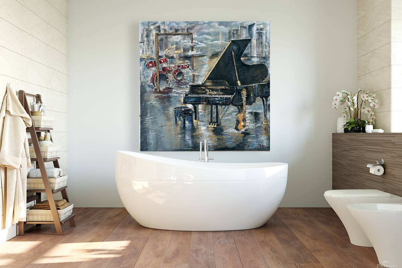 Yuliana Lytvar  - Nocturne Waves  Mix Medium   36 x 36 Reproduction