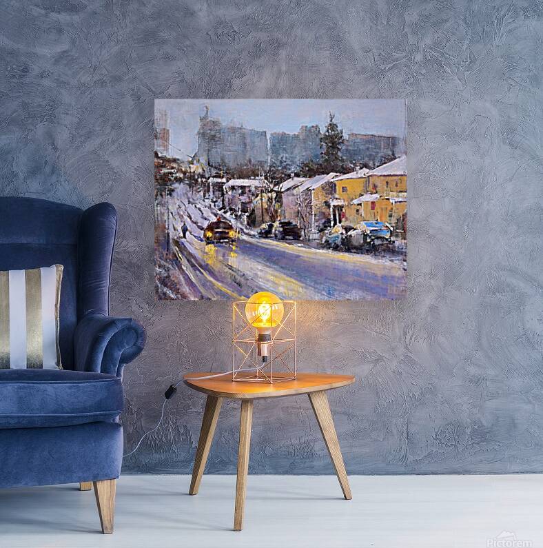 Sunil Kalmady   - Winter Evening  Oil Painting  20x16 Reproduction