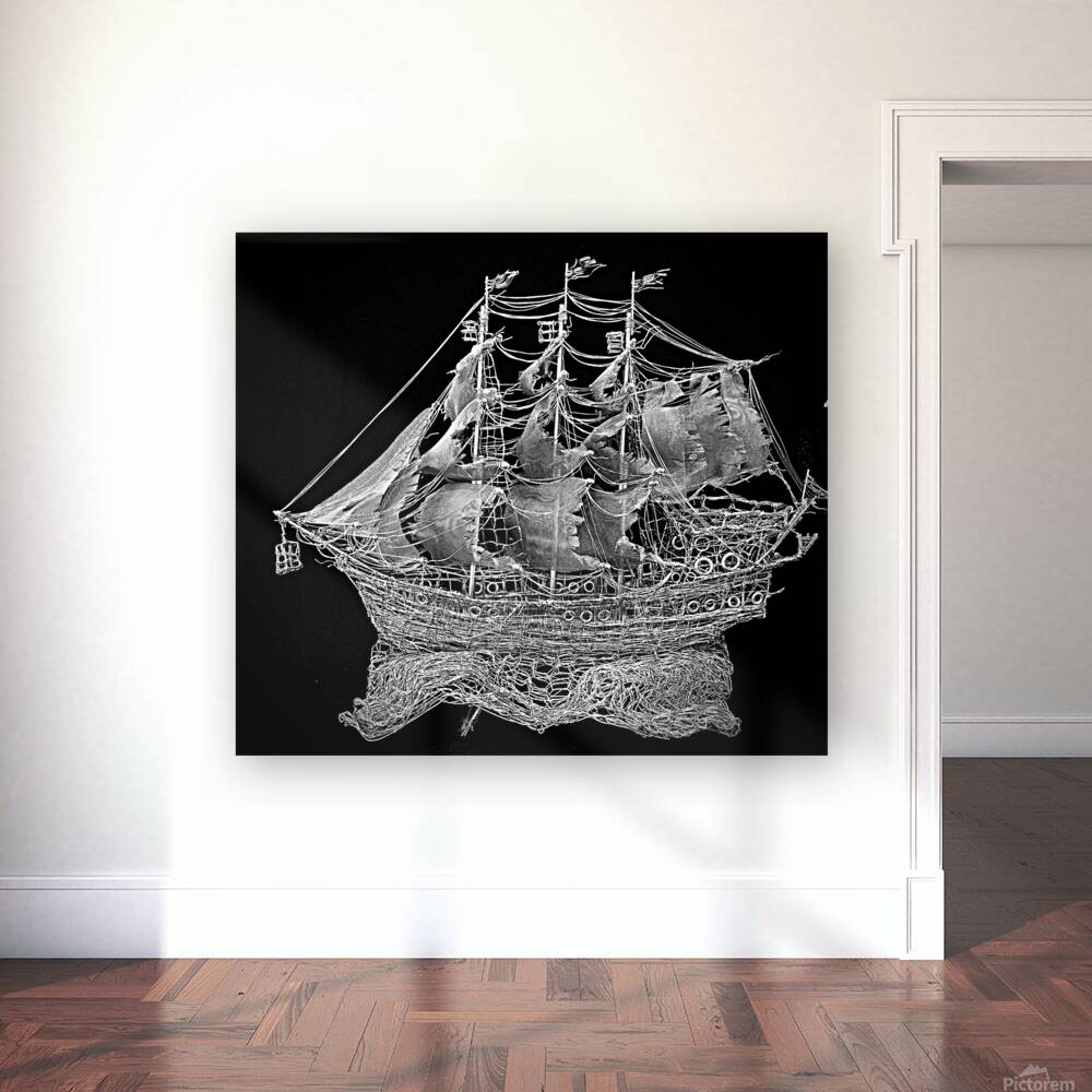 Sergey Shvetsov  e Silver Sail e Mix Media -  33x17x26 Reproduction