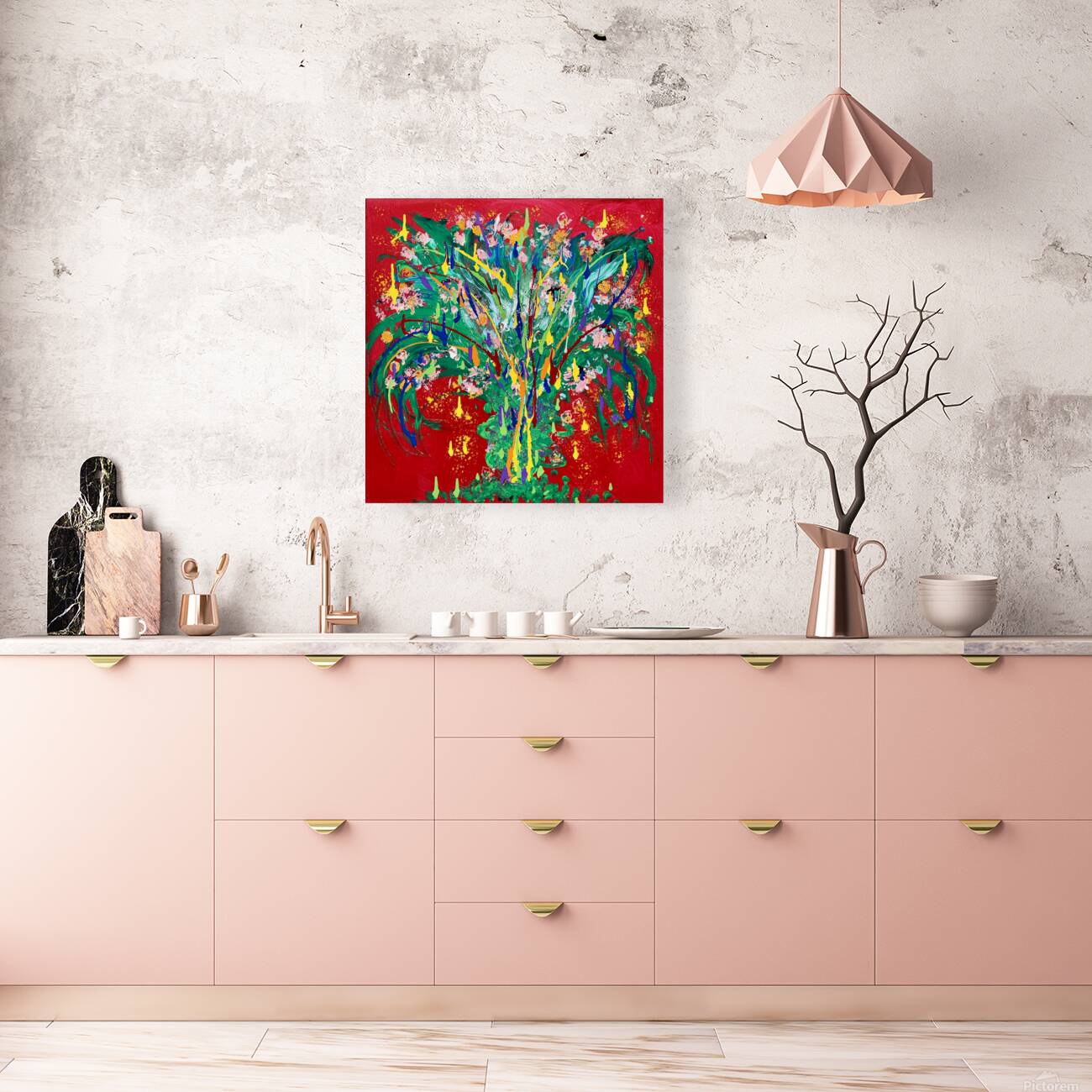 Julien Girard   - Fleur frivole - Acrylic - 24x24 Reproduction