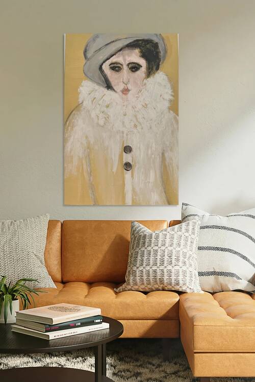 Ilana Fine - Miss Harlequin - Acrylic - 24x36 - $4000 by Global Art League