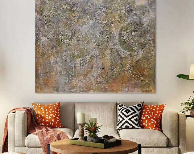 Jocelyne Duchesne - Cosmogonie 2025 - Mix Medium - 40” x 32” - 2340 $ by Global Art League