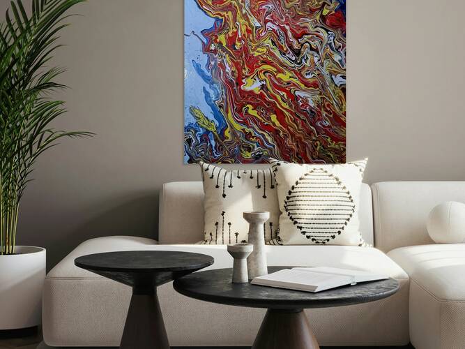 Verna-Lynn Parker  - Awaken the Nations -Bimaadiziwin Nibi  Water is Life - Mix Medium - 22 by 30 - $4000 by Global Art League
