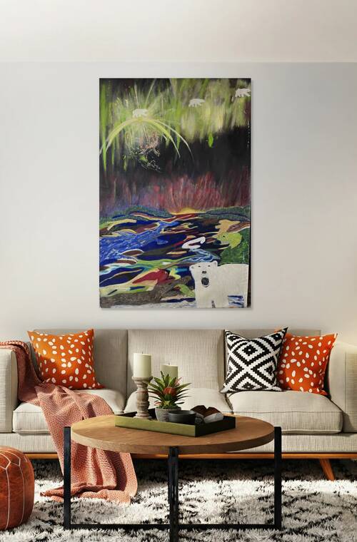 Jane Dugan - Hope for the Future - Acrylic - 60” x 40” x 1.5” - 3500  @janieduganartist  by Global Art League