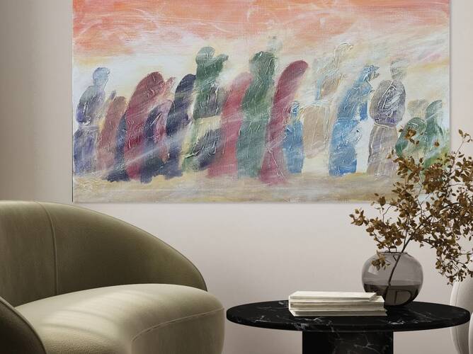SUZIE HALADJIAN - Fusion - Acrylic - 40x30 - 4500 $ by Global Art League