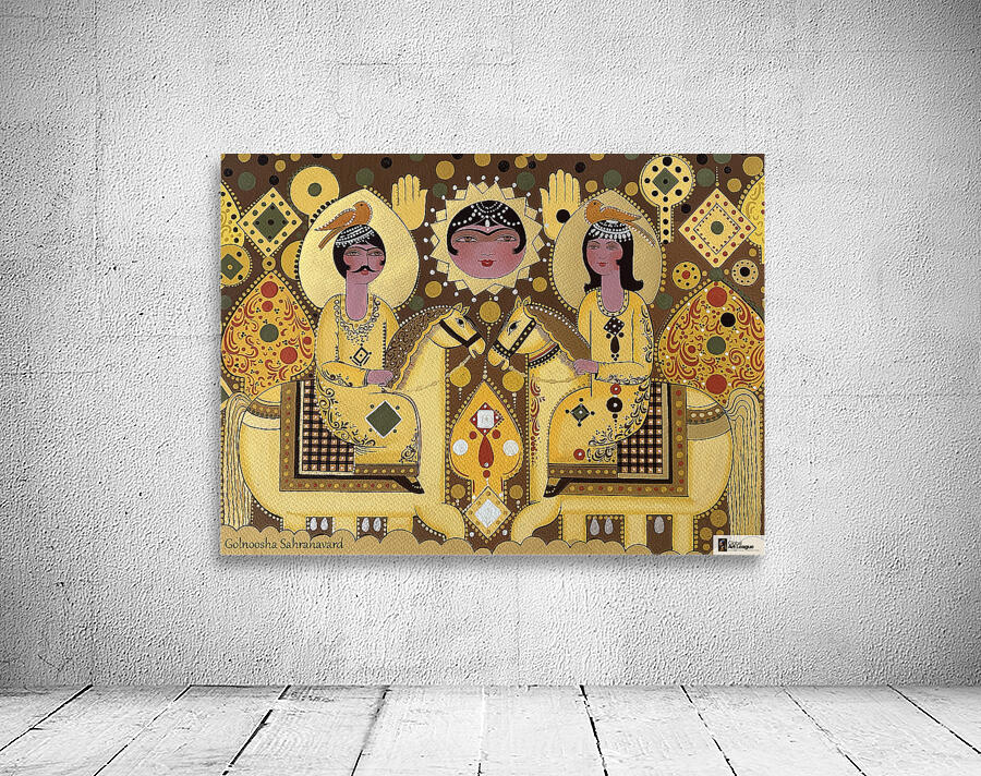 Golnoosha Sahranavard  -  Legend of the Throne  -  La Legende du Trone  Watercolor  16x20  Wall Preview