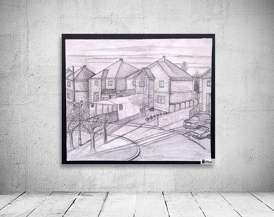 Nermeen Malty   - Exterior Perspective drawing  pencil  11 x14 Wall Preview