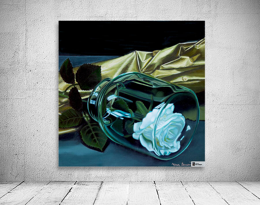 Manon Germain   -  Elegance sous verre  Oil Painting  12 x 12 Wall Preview