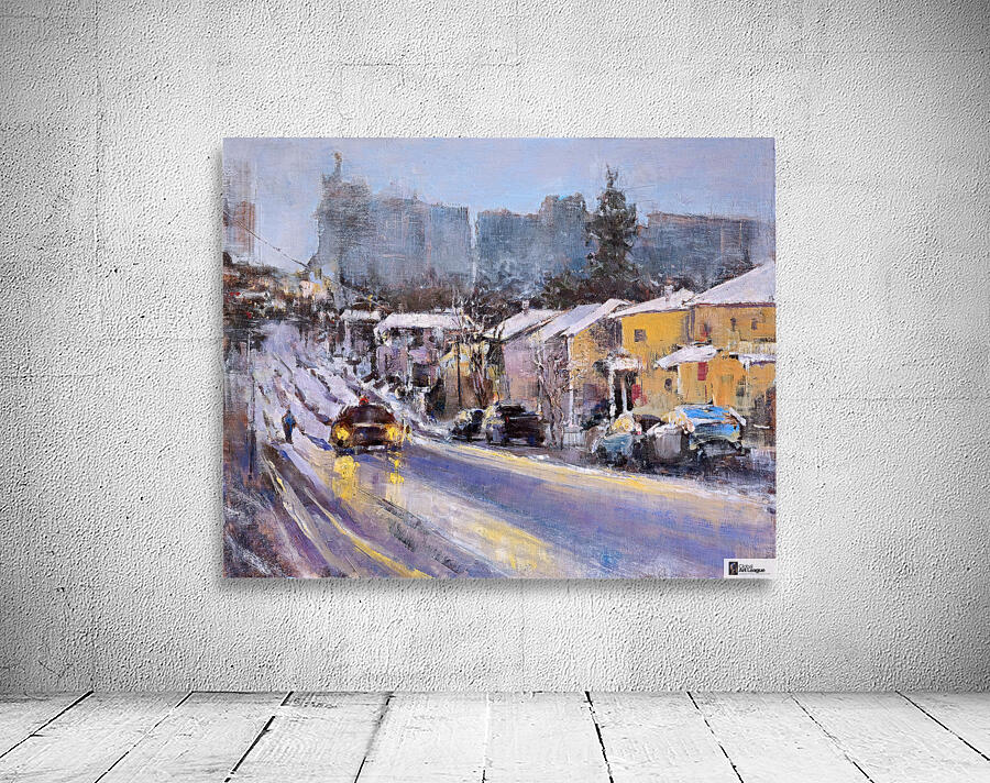 Sunil Kalmady   - Winter Evening  Oil Painting  20x16 Wall Preview