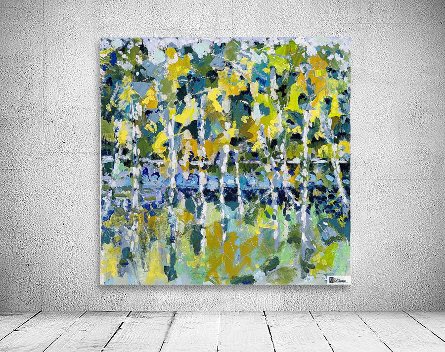 Patricia Walton  - A walk in the forest - Une marche dans le bois - Acrylic - 18 x 18 x 1 12 Wall Preview