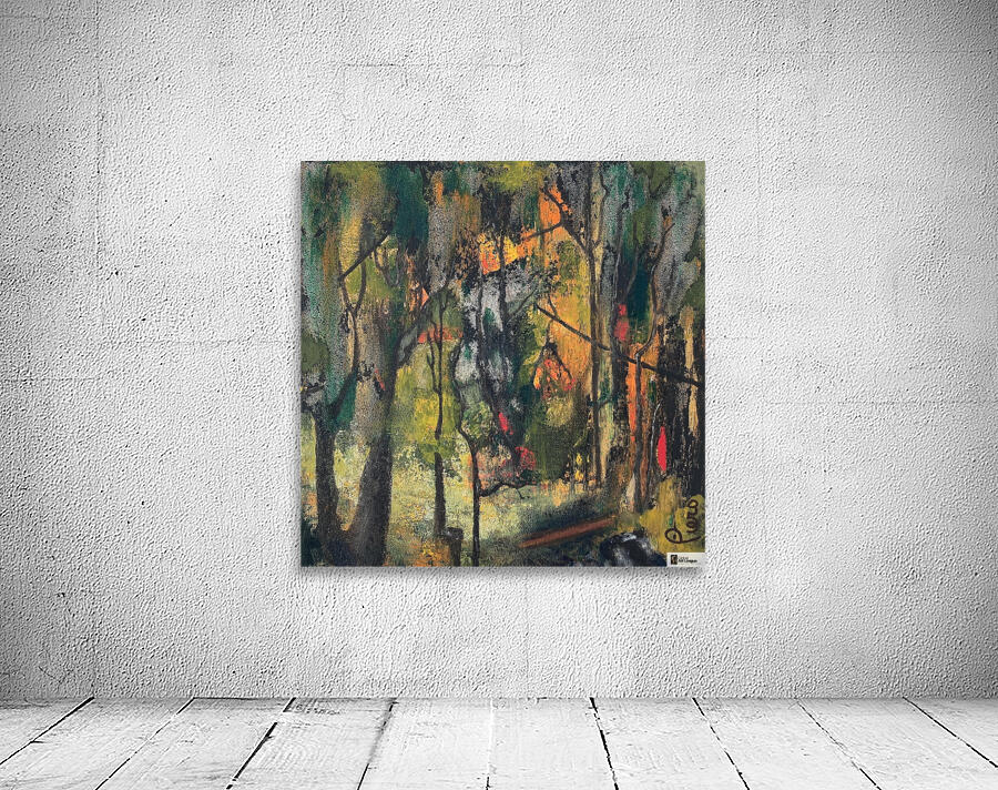 Pierrette   Piero Desrosiers    - Le sous-bois - Acrylic - 18 x 18 Wall Preview