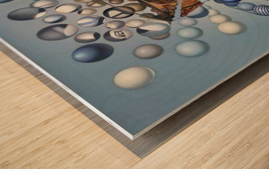 Adler Jean Baptiste  -Portrait a la Salvador Dali  Oil Painting  18 x 24 Wood print