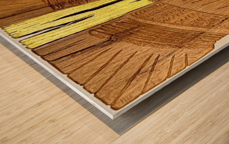 Bob Card   - Sunrise - Mix medium - 15x10 Wood print