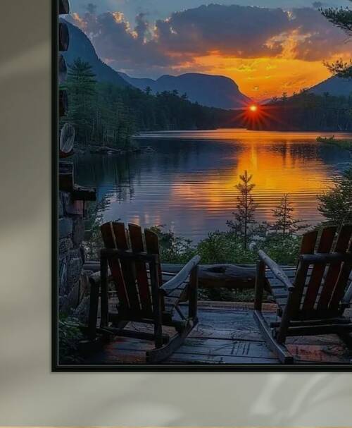 A Magical Sunset by the Lake by ManalGass