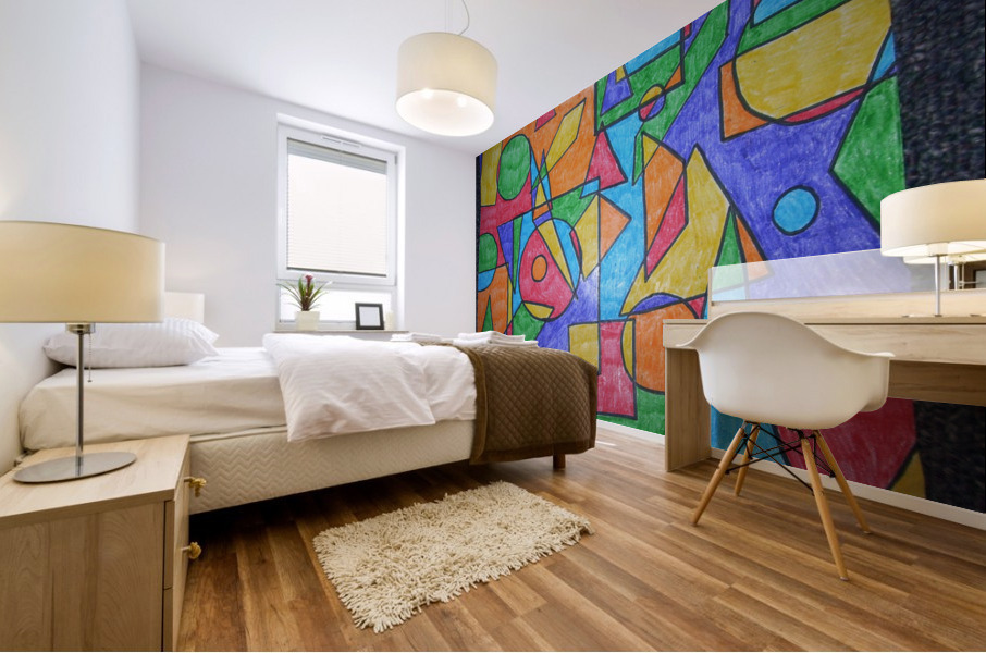 Squares and Circles Mural print
