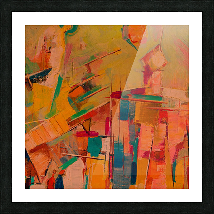 Colorful Squares Picture Frame print
