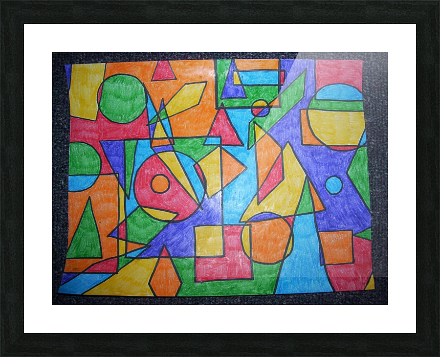 Squares and Circles Picture Frame print