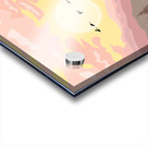 nature mountain birds river sunset Acrylic print