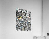 Doodle new york city nyc Acrylic Print