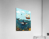 ship whale ocean sea nature Acrylic Print