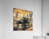 taxi cab vintage retro car london Acrylic Print