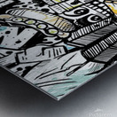 Doodle new york city nyc Metal print