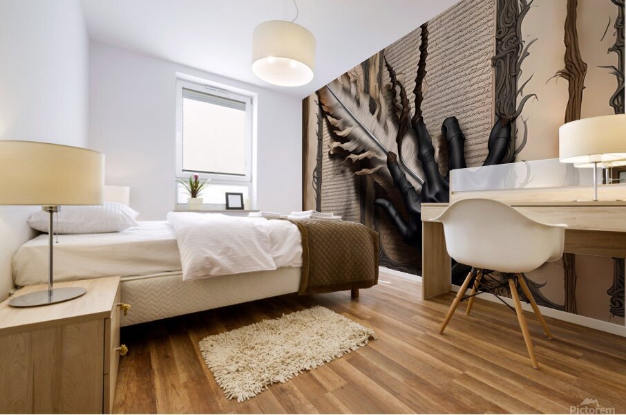 book quill feather Mural print
