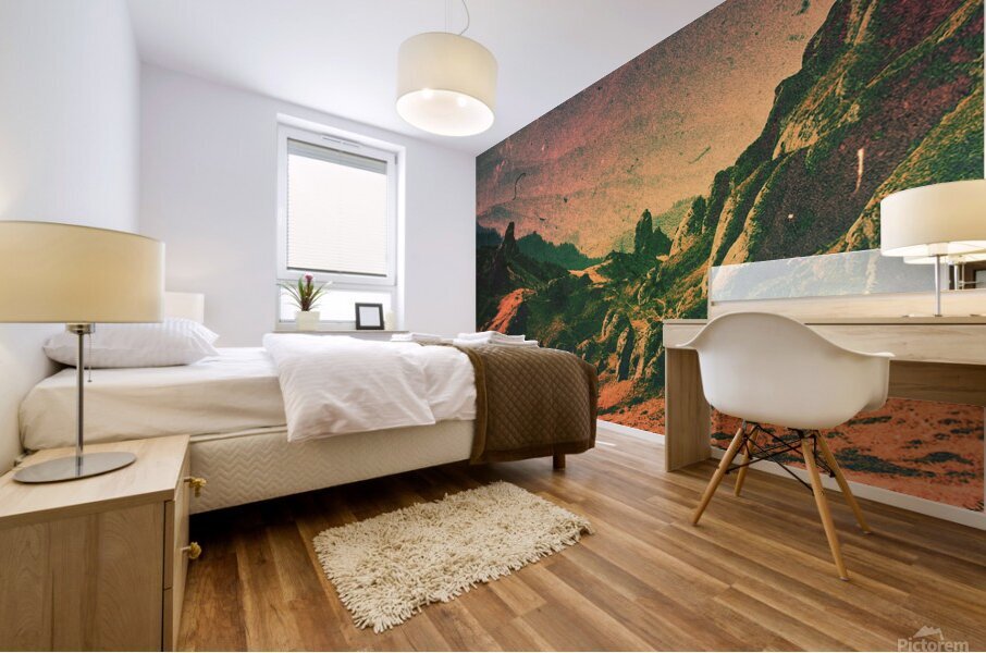 Psychedelic Planet california clouds color Mural print