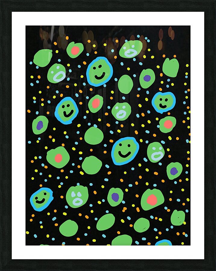 Doodle dot drawing Picture Frame print