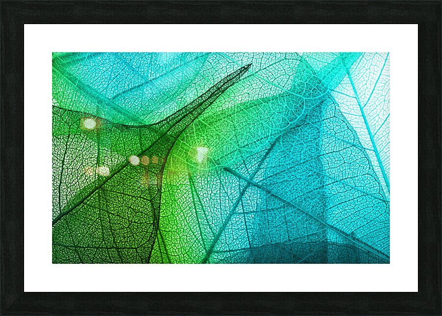 texture green leaf abstraction 3d Picture Frame print