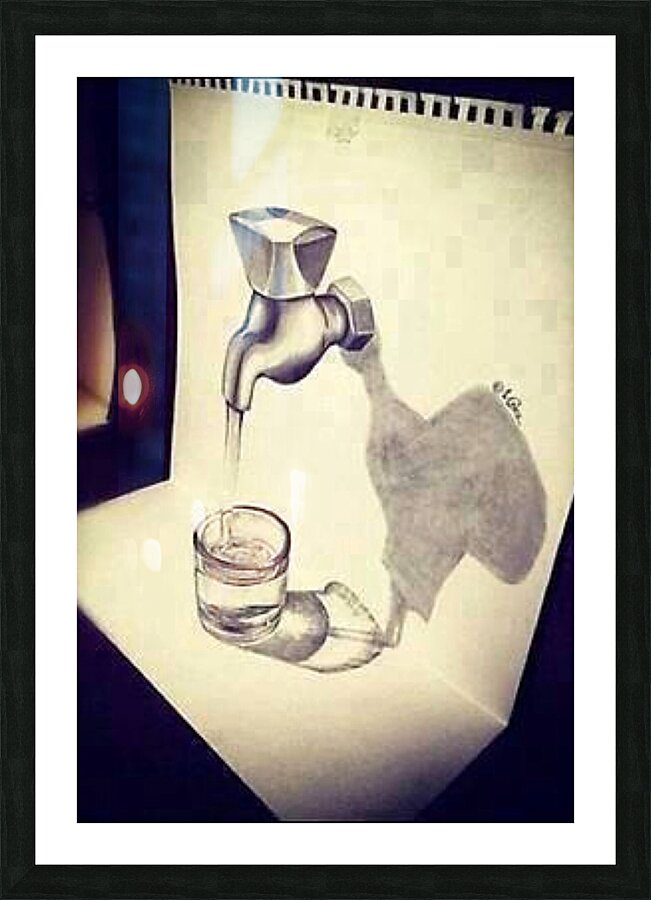 3d drawing art Picture Frame print