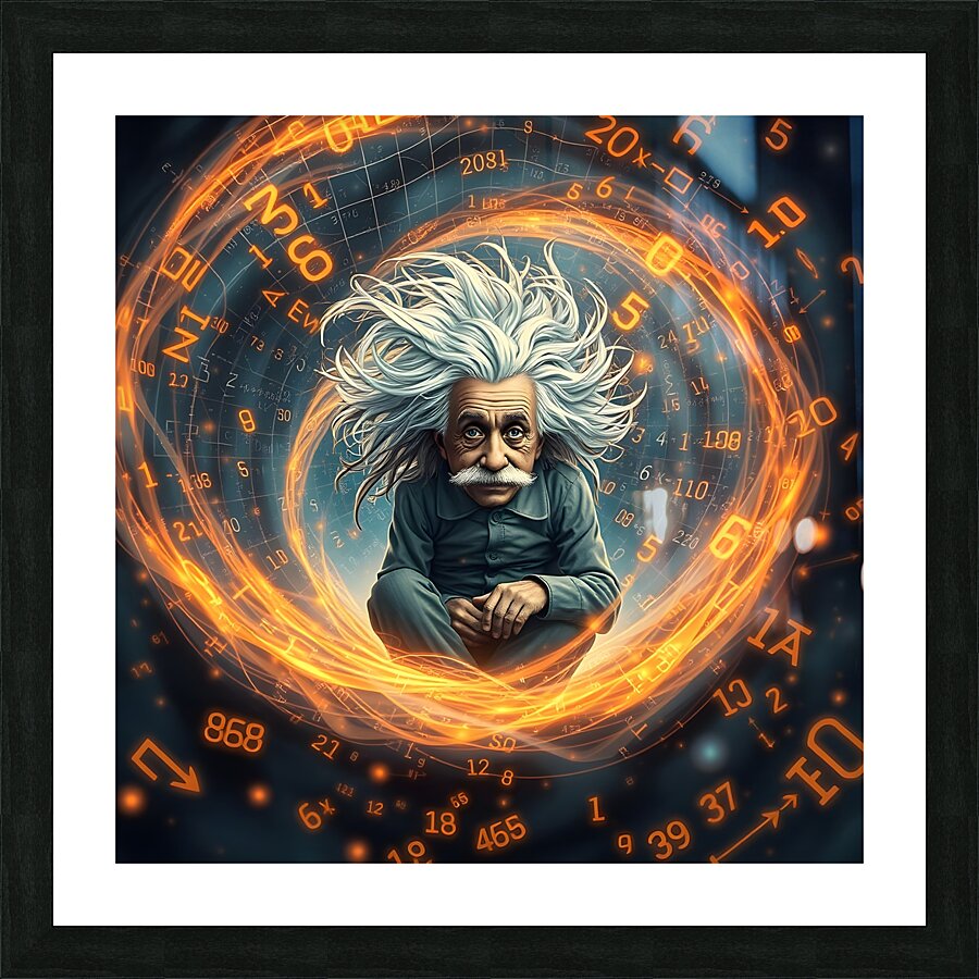 mathematics genius brain smart Picture Frame print