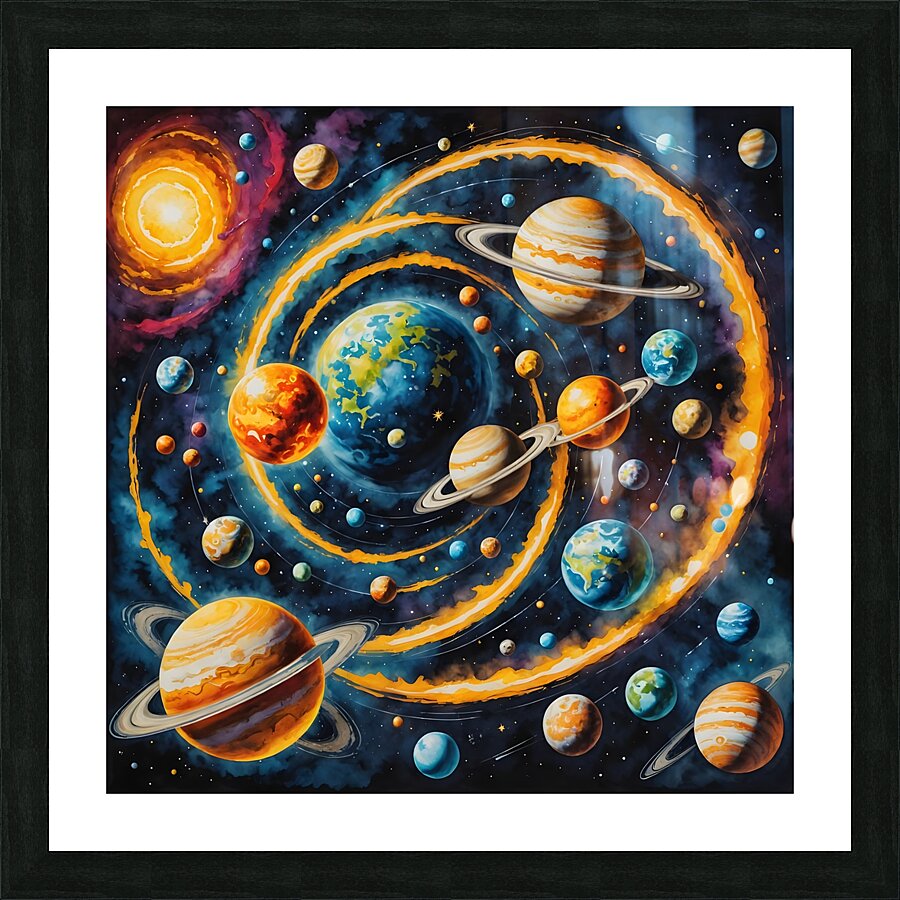 universe planets Picture Frame print